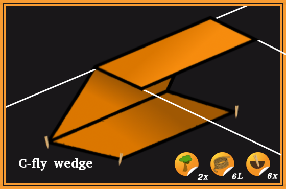 C-fly wedge Tarp setup